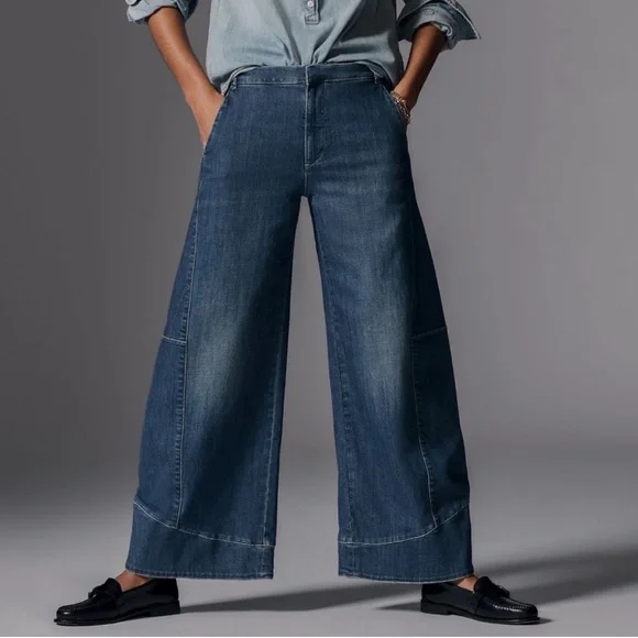 Pilcro Full Curve High-Rise Wide-Leg Jeans Women’s Size 30 - Picture 1 of 12